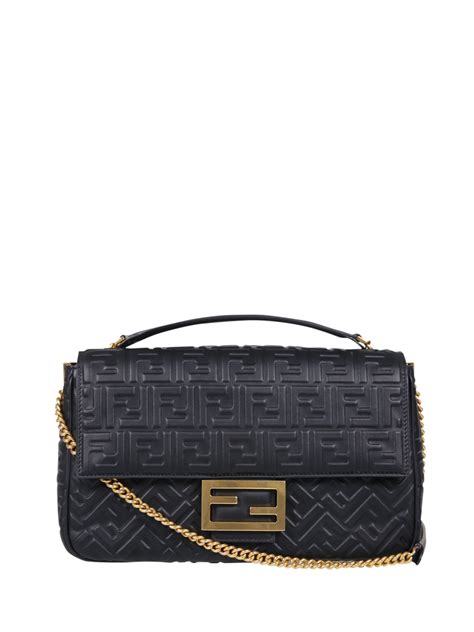 baguette fendi nera|fendi nylon baguette.